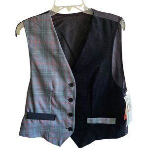 I.C. Isaacs Womens Large Vintage Vest Boss Babe Asymmetrical Indie Grunge New